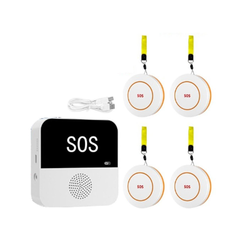 Wireless Wifi Elderly Caregiver Pager Sos Call Button Emergency Sos Alert System For Seniors Patients Elderly(b)