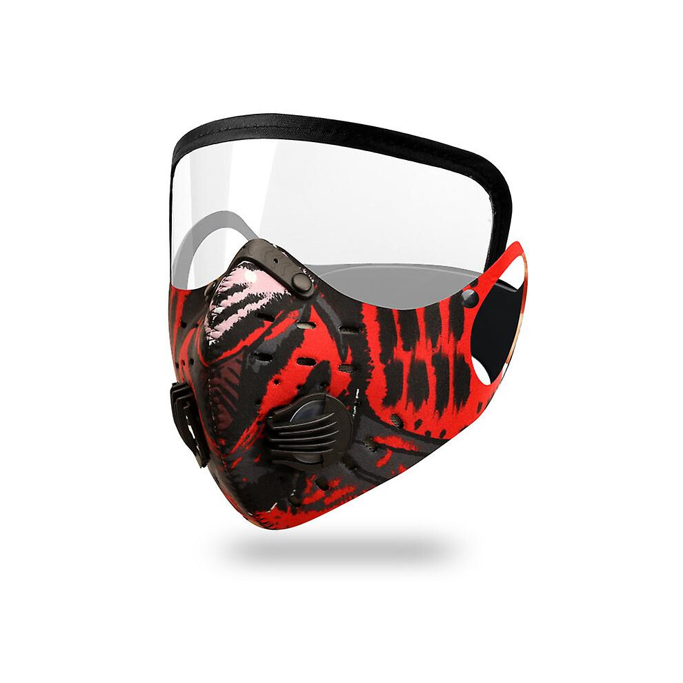 (Design Is Red) Face Mask Cycling Breathing Mask Filter Live Bicycle Dust Mask With Protective Lens Mesh Breathable Fabric Anti-Fog 9099488801378