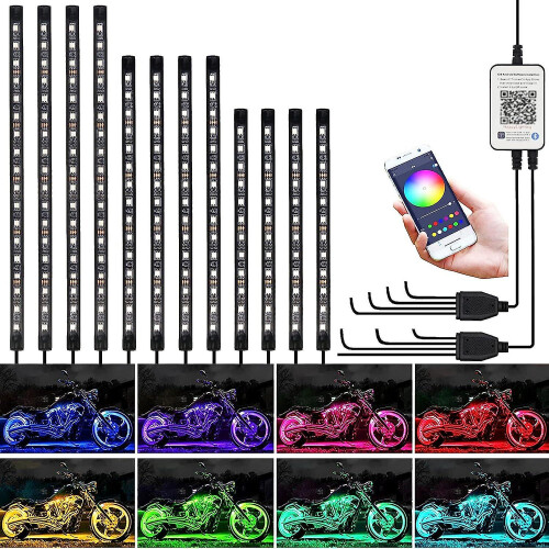 12pcs Motorcycle Led Underglow Lights Kit