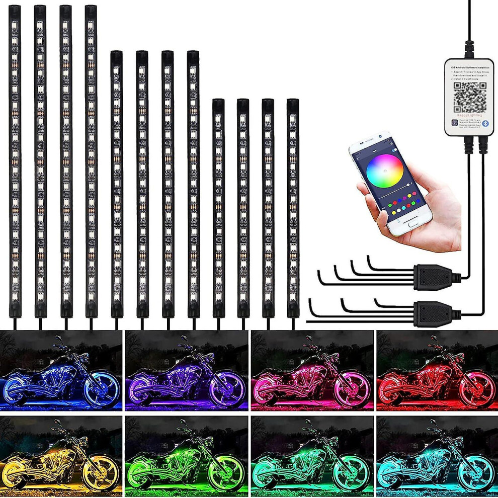 12Pcs Motorcycle Led Underglow Lights Kit 9099488801651