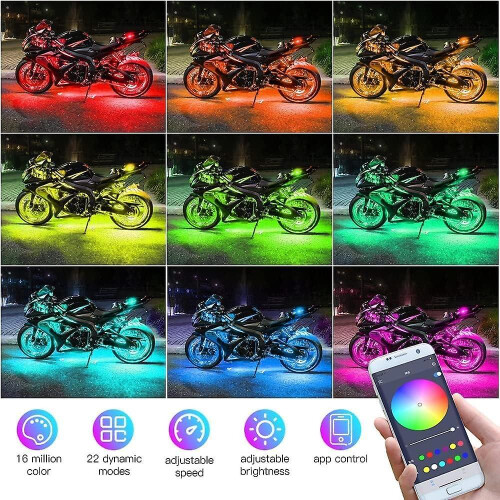 12pcs Motorcycle Led Underglow Lights Kit 2