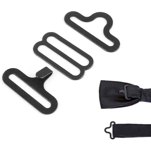 50 Set Bow Tie Hardware Sets Adjustable Straps Necktie Hook Bow Tie