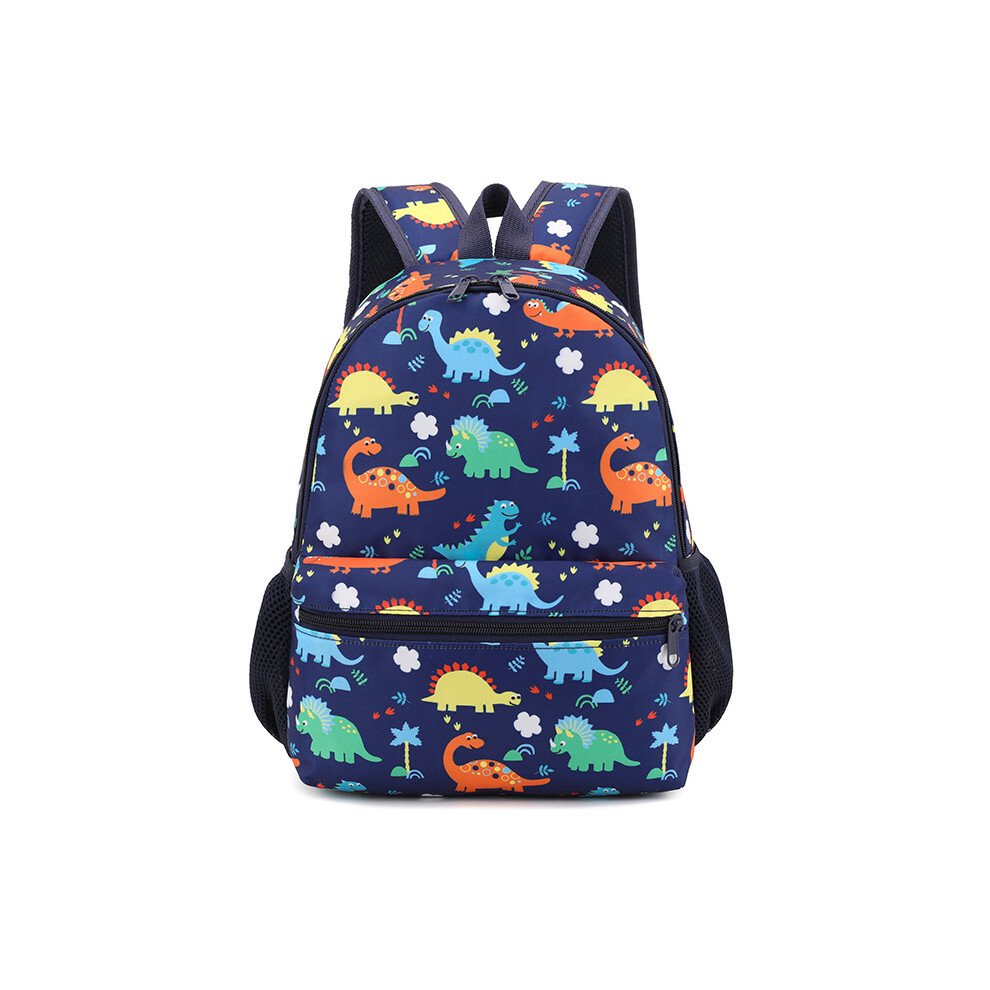 (Dark Blue Dinosaur) Cute Dinosaur And Unicorn Backpack For Boys And Girls Nylon Material