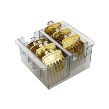 8 Sizes Hair Clipper Limit Guide Comb Metal Hair Clipper For WAHL Comb Universal Hair Clipper Comb In Gold With Box