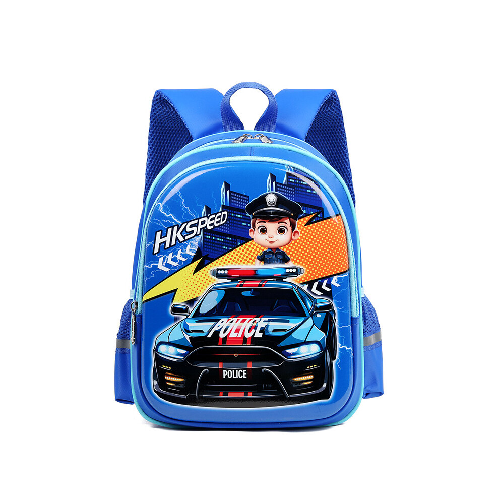 Dinamr (Police Royal) Adorable Boys Cartoonthemed Backpack Spacious Lightweight Breathable Nylon School Bag
