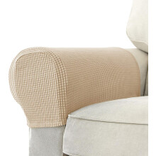 (Beige) 2 Stuks Armleuninghoezen Voor Fauteuils, Elastische Armleuningkappen Voor Banken, Armleuninghoezen Compatibel Met Stoelen