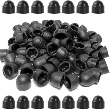 Plastic Dome Bolt Nut Protection Cap Caps M8/13mm Hex Screw Cap Black 50pcs Y -t
