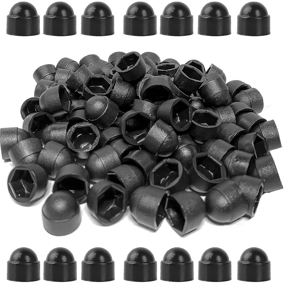 Plastic Dome Bolt Nut Protection Cap Caps M8/13Mm Hex Screw Cap Black 50Pcs Y -T 9099488822809