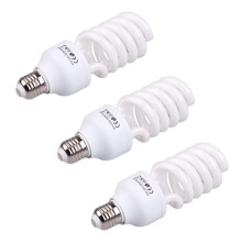 3x Compact E27 220v 5500k 45w Photo Studio Bulb Video Photography Daylight Light Lamp White
