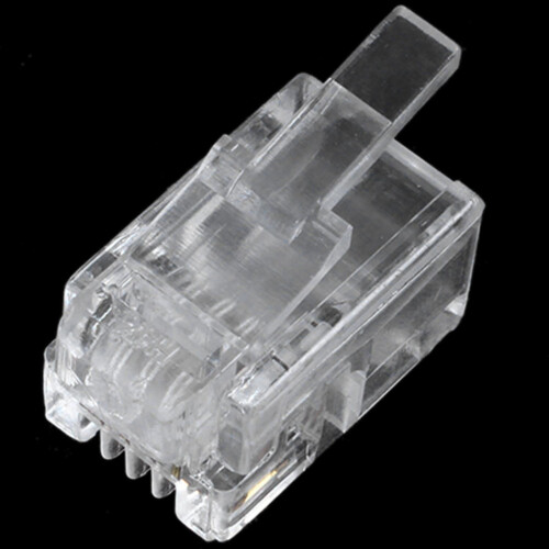 Clear Plastic 30 Pcs 4p4c Connector Rj9 Phone Adapter 1
