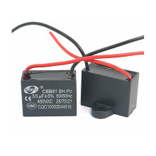 2pcs Cbb61 450v Ac 50/60hz Fan Motor Current Capacitor 3uf