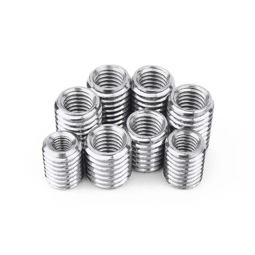 Outer M12 Inner M10 5pieces Inner Outer Threaded Hollow Tube Coupler Conveyer Sliver Adapter Screw 1