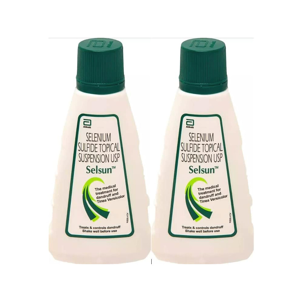 Selsun Pack Of 2 Suspension Anti Dandruff Shampoo Highly Effective In Treating Dandruff Solution & Scalp Issues (2* 60)Ml