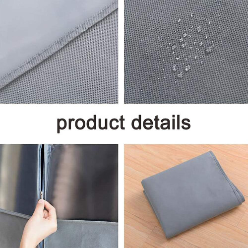 Hanging Clothes Bag Garment Bag Organizer Storage With Clear Pvc,gray 1