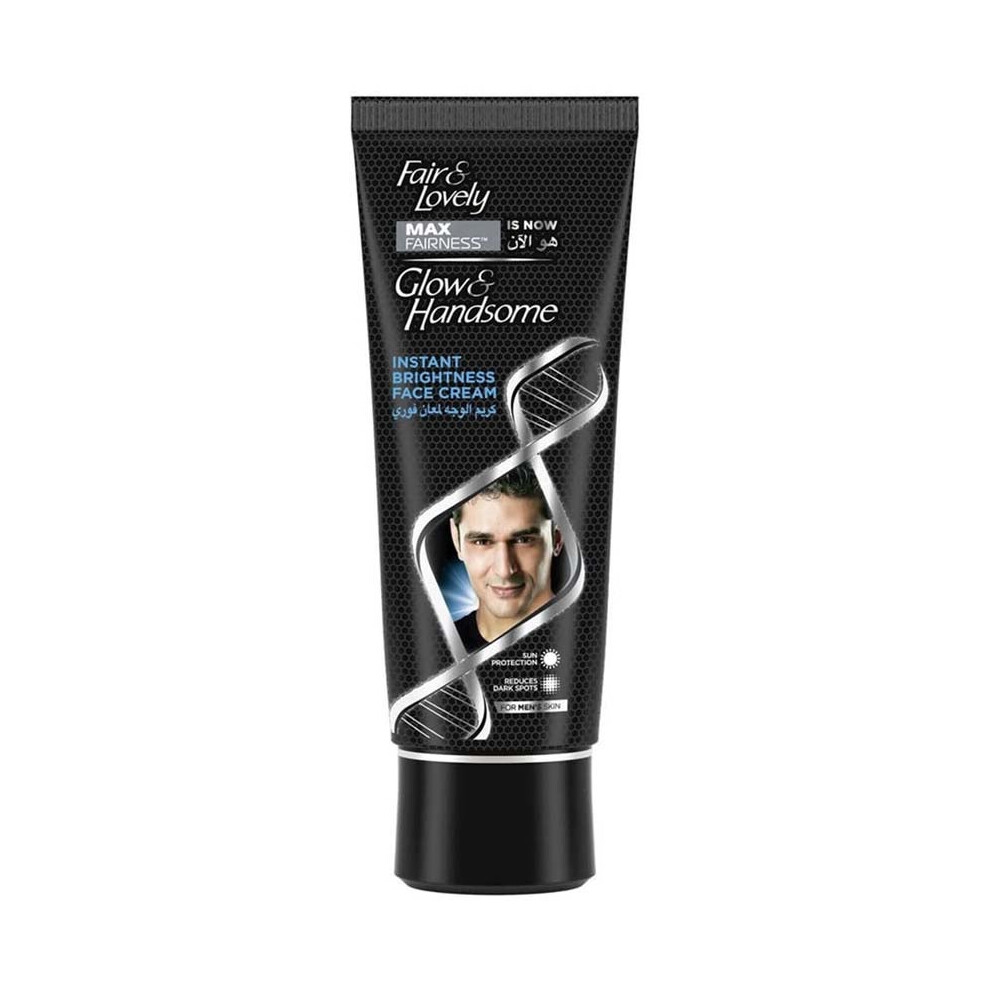 Fair & Lovely Is Now Glow & Handsome Instant Brightness Face Cream For Men Skin 100g |Max Fairness |Sun Protection |Reduce Dark Spots