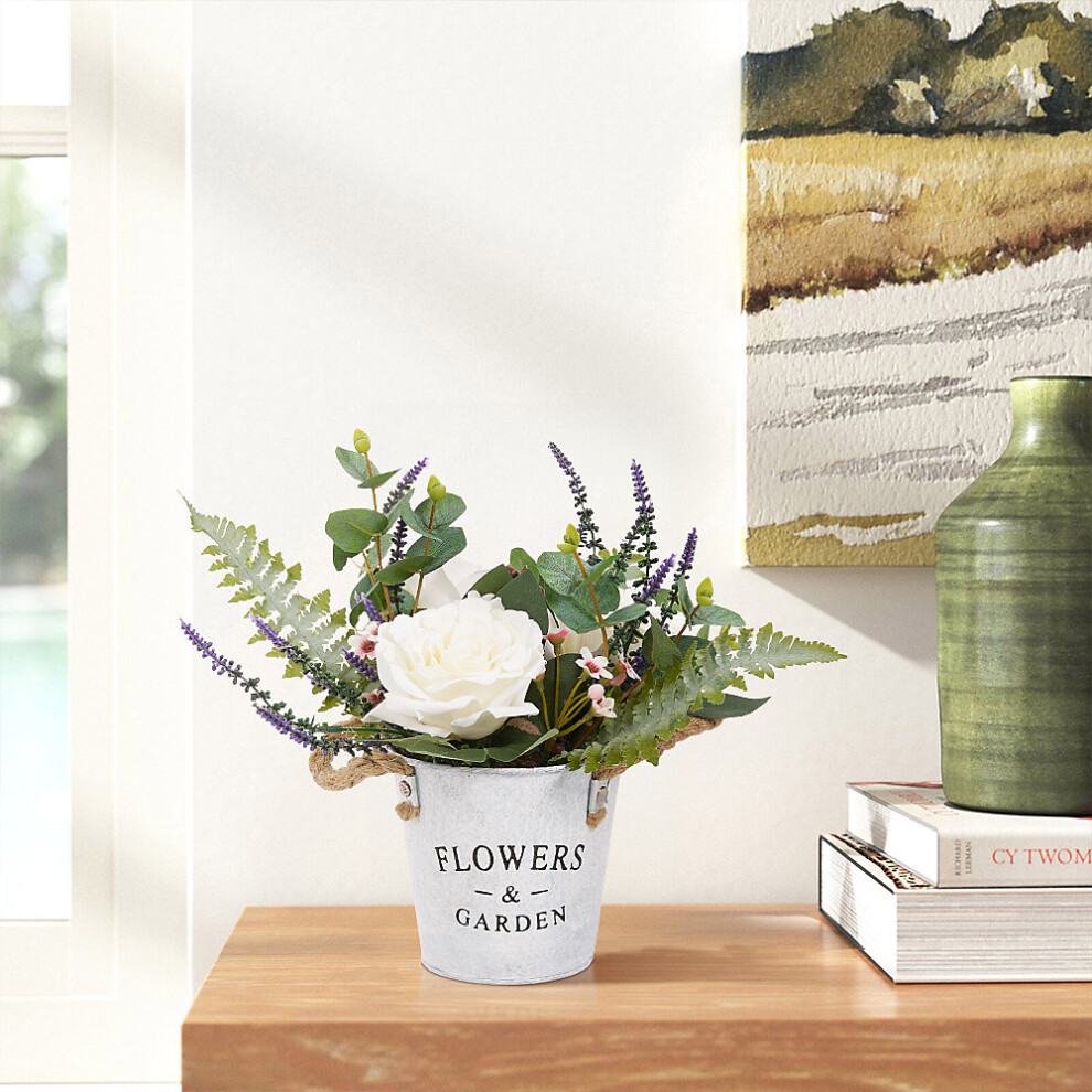(01) Artificial Potted Flower Tabletop Decor