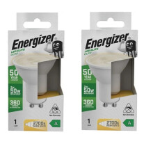 Energizer A Rated LED Elite GU10 360lm 2W 2700K (Warm White) Pack of 2