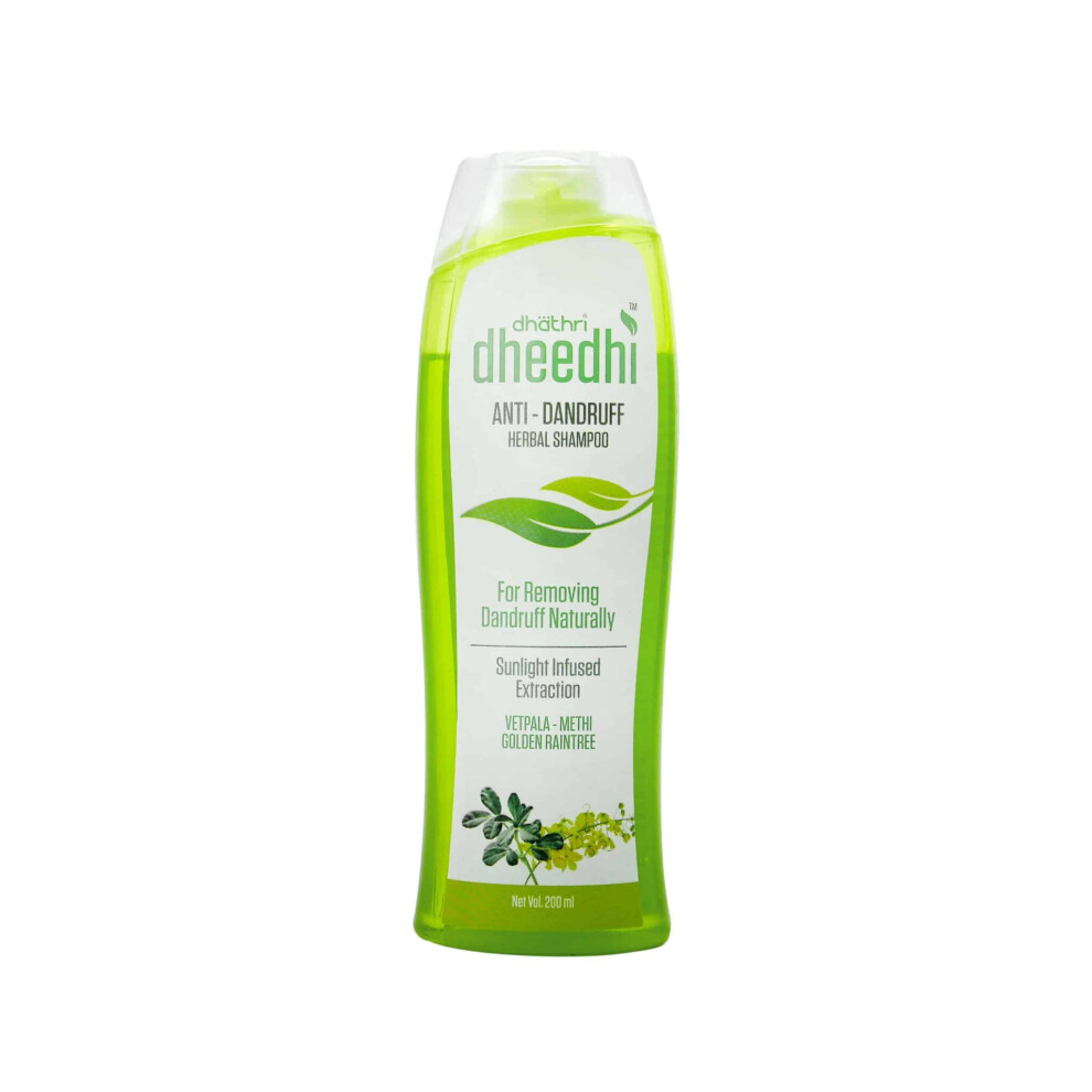 Dhathri Dheedhi Anti-Dandruff Herbal Shampoo 200ml |Controls Dandruff & Cleanses Scalp|Reduces Scalp itching|Cleanse & Purify Scalp|Remove Dirt