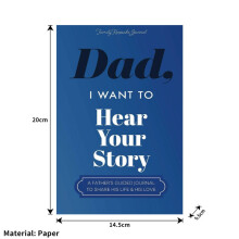 (blue) Dad,i Want To Hear Your Story Heirloom Edition Sharing His Life and His Love Memories Record Tag Diary Life Story Guide Notebook