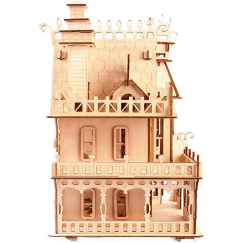 Fantasy Villa Model House Kit - 3D Puzzle Model Kit - Woodcraft Construction Kit 2