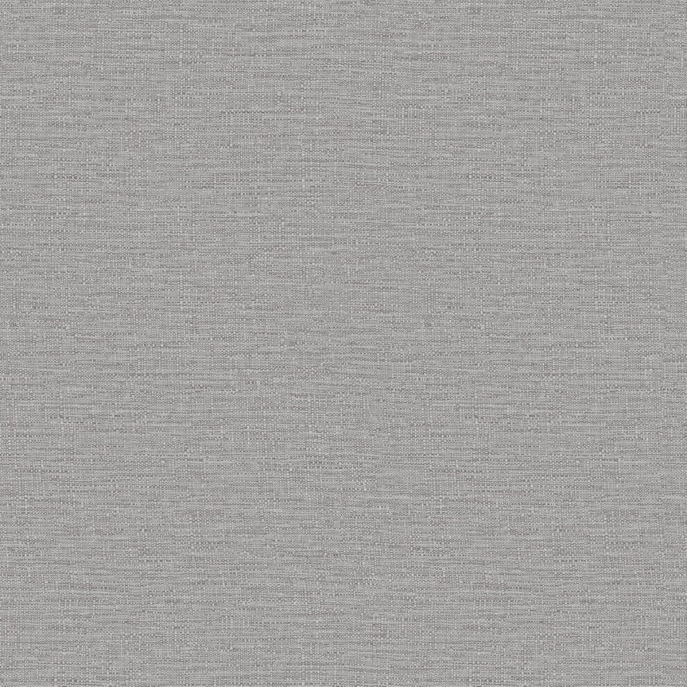 (Grey 199508) Grandeco Telma Linen Plain Fabric Woven Wallpaper