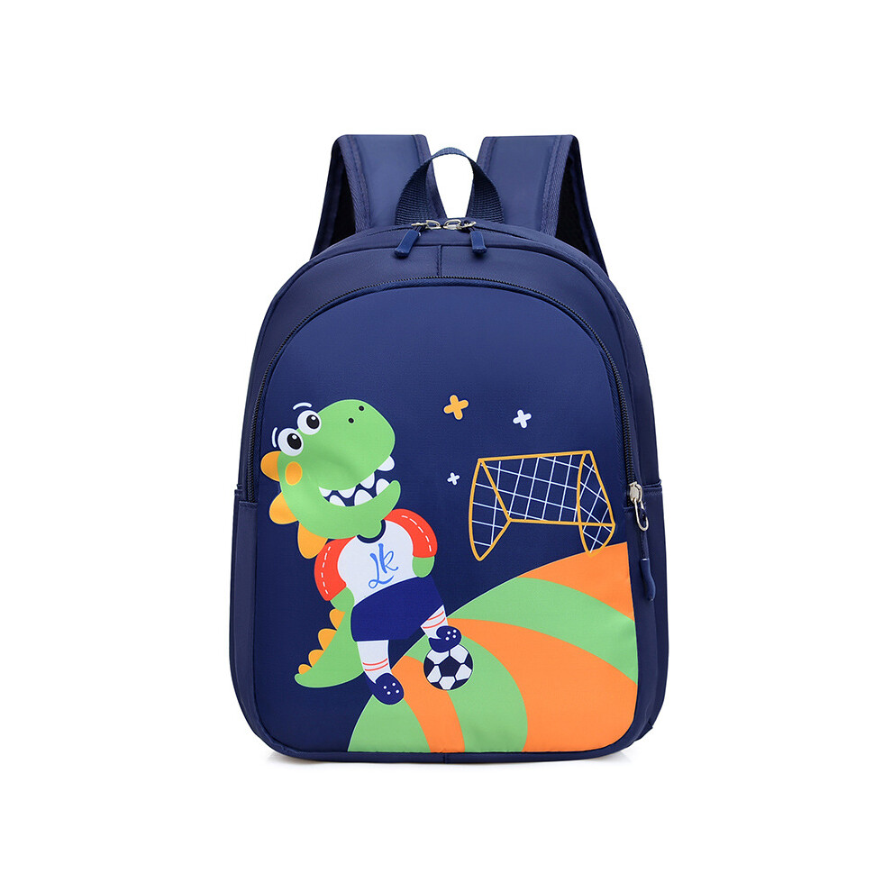 (Football) And Dinosaur Charming Soccer Print Backpack For Kindergarten Boys And Girls Lightweight