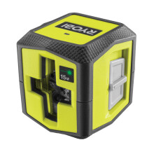 Ryobi Green Cross-Line Laser RBCLLG1 (5133004864) - Self-leveling, 2-line 15m with green LED, vertical & horizontal, clamp included