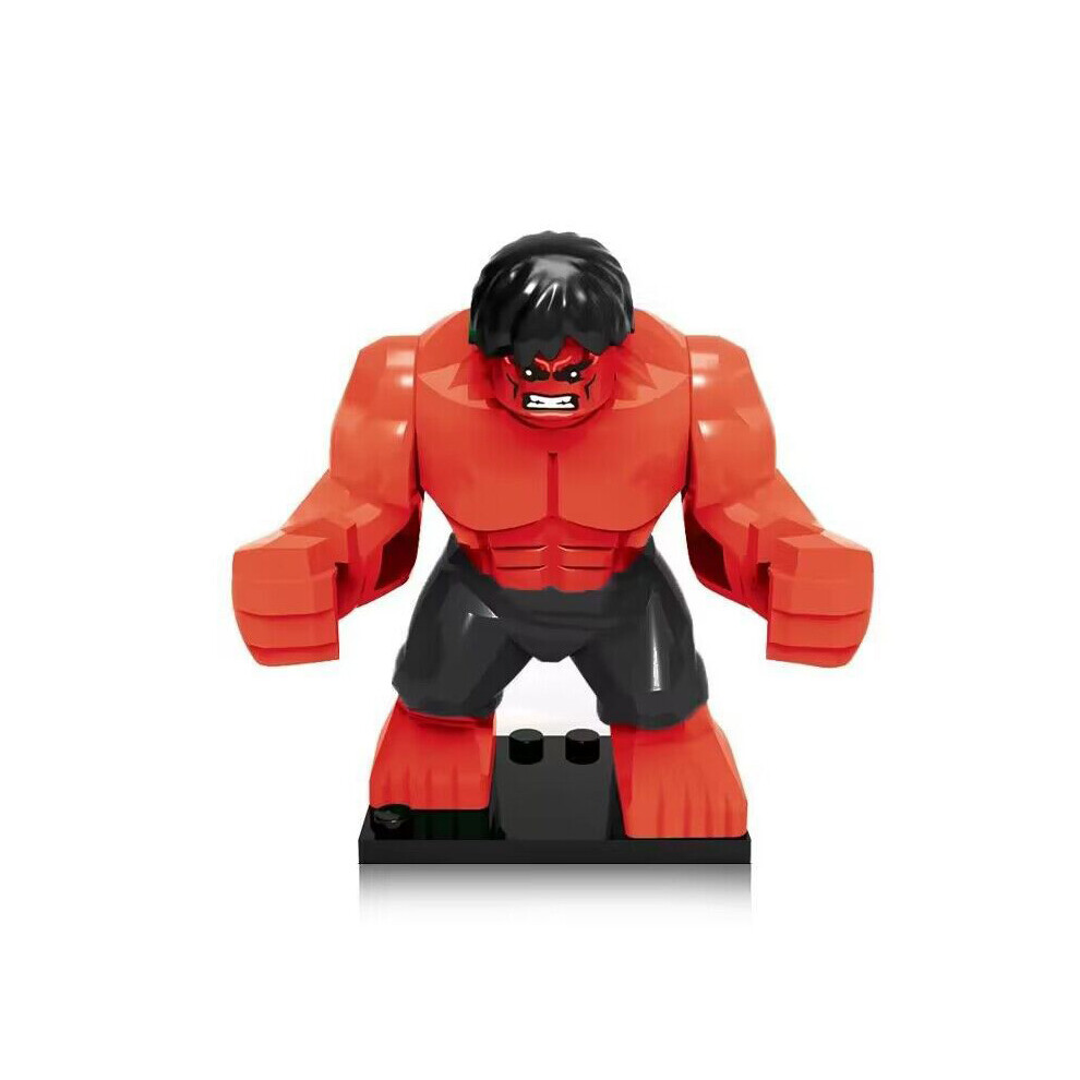 (Hulk Red) Super Hero Large Figure Toy Action Mini Figures Fits Lego