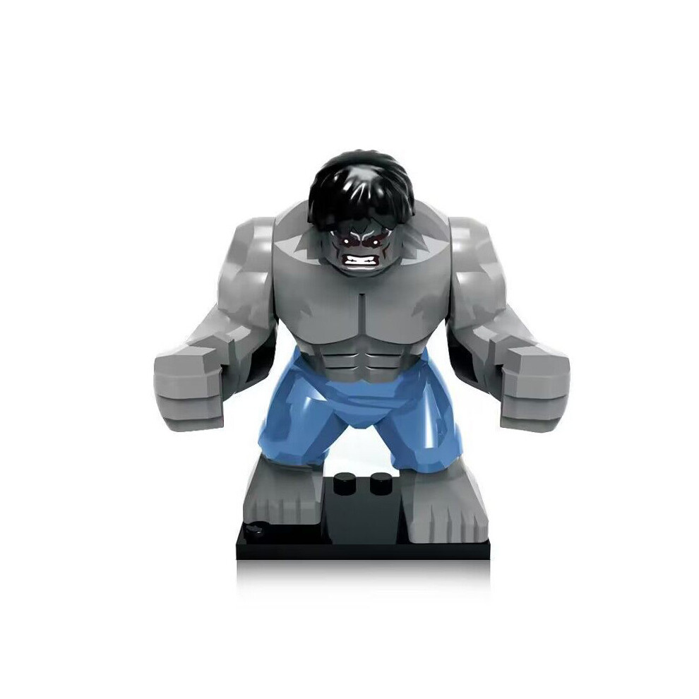 (Hulk Grey) Super Hero Large Figure Toy Action Mini Figures Fits Lego