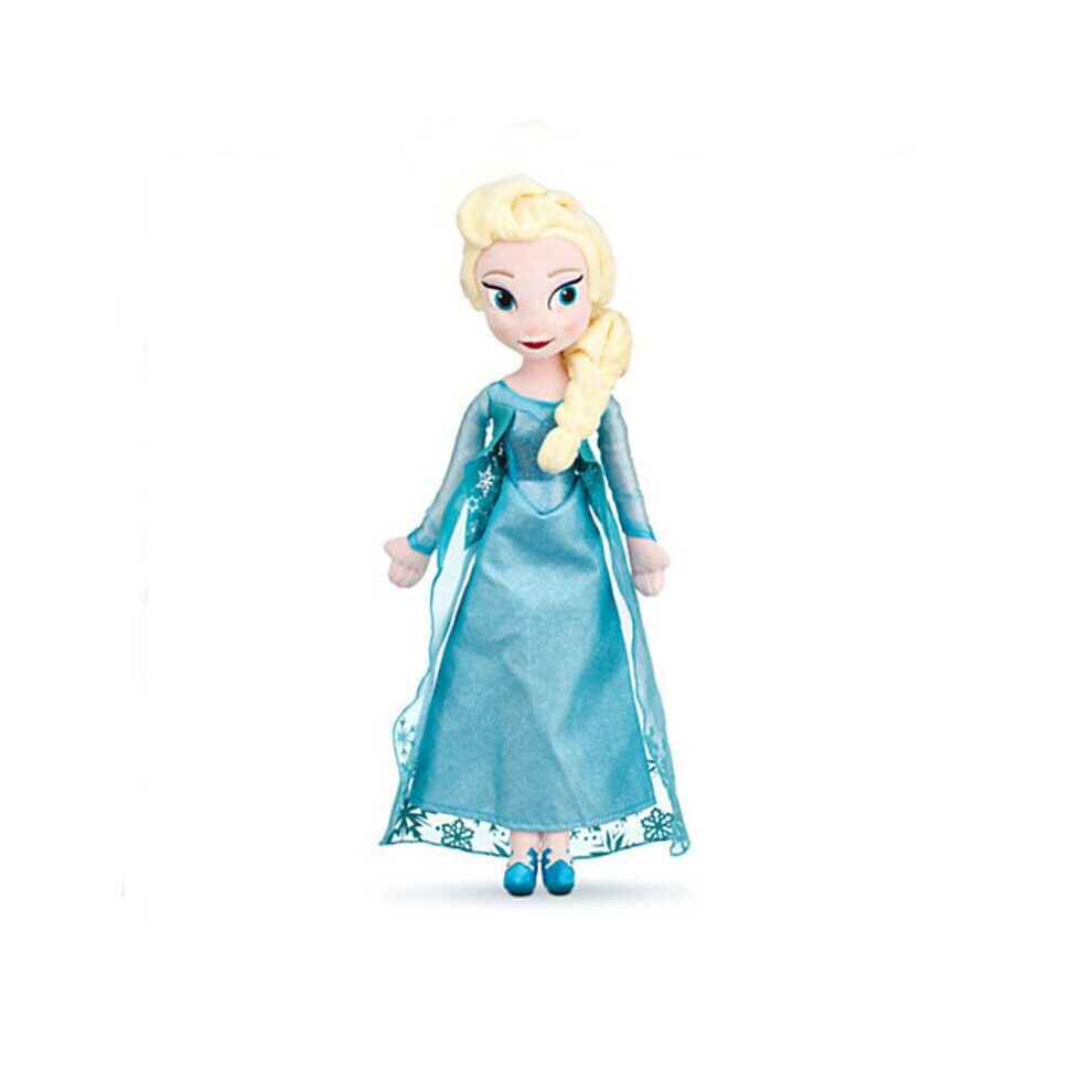 (elsa, 50cm) 2Pc Frozen Anna Elsa Dolls Snow Queen Princess Stuffed Doll Plush Kids Toys