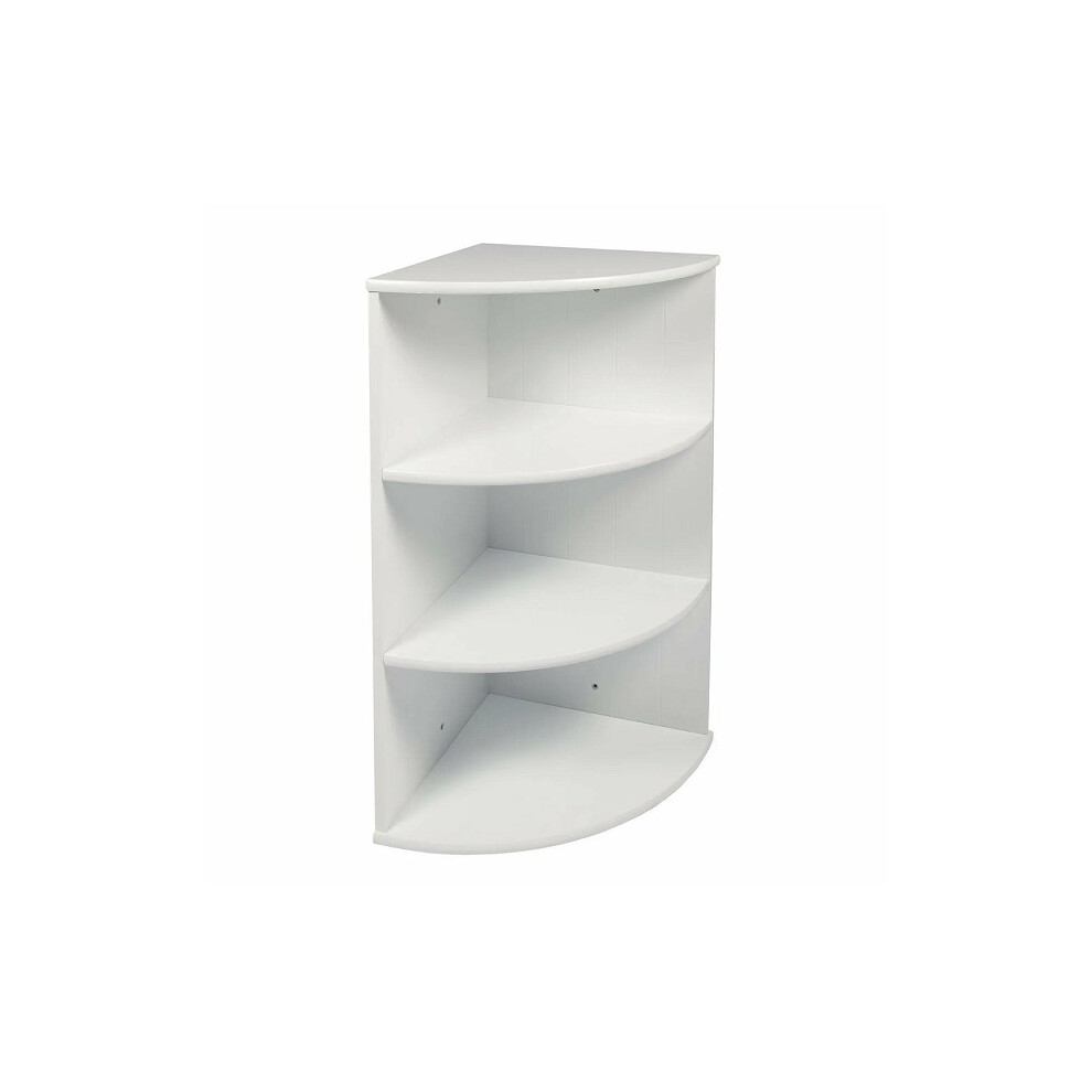 White 3 Tier Bathroom Corner Shelves Floating Wall Shelf Storage