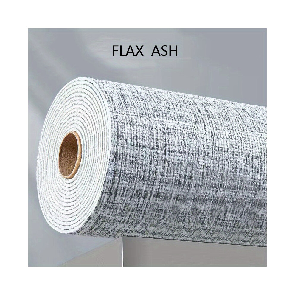 (grey, 5.0meter*50.04cm) roll Waterproof 3D Linen Self-Adhesive Wallpaper