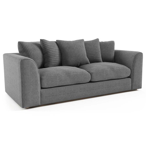 Byron Grey Fabric 3 Seater Sofa 1