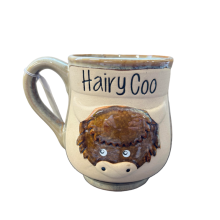 (Hairy Coo) Super Cute Brown Highland Cow Stoneware Mug 3 Quotes Available