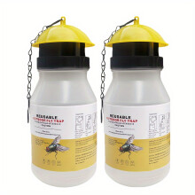 (2pcs) 1pc/2pcs, Reusable Fly Trap, Durable Plastic, Non-Toxic, Bait-Free Insect Catcher