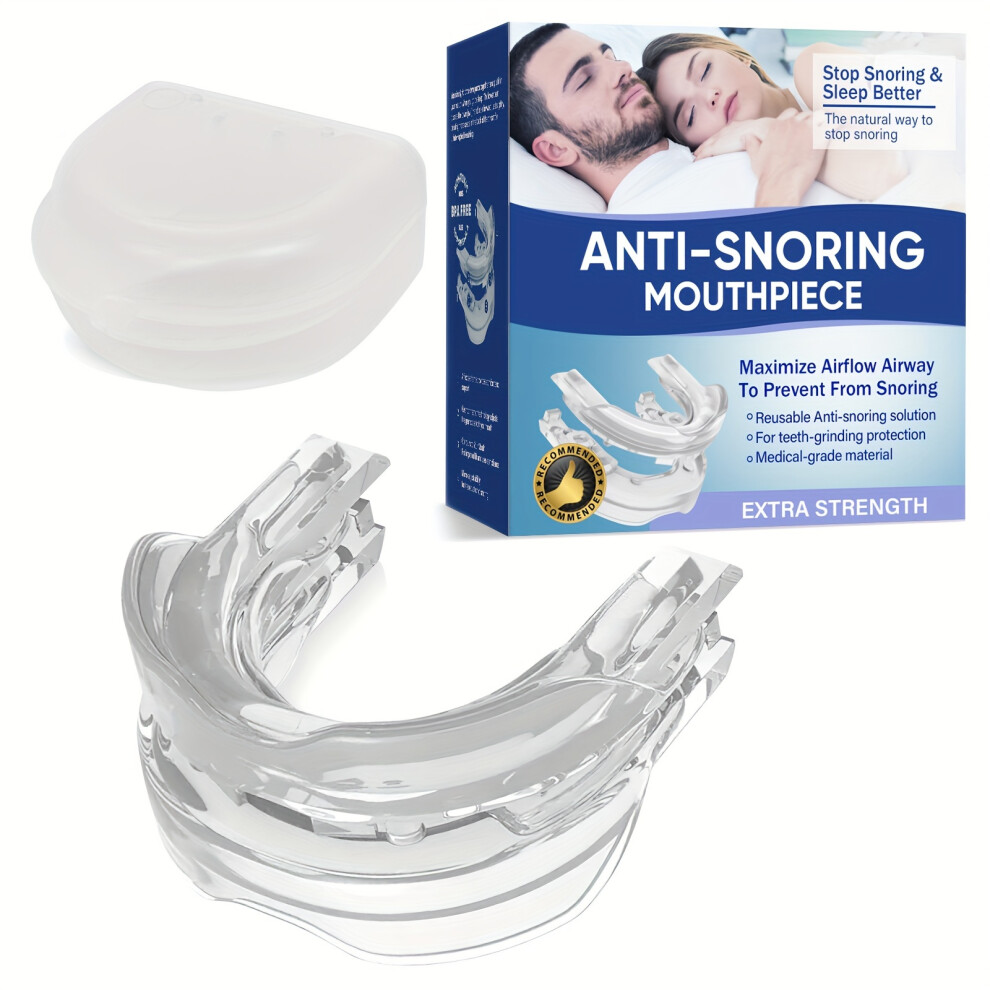 Xylfly (Silica Gel) Reusable Anti-Snoring Mouthguard With Proper Size, Adjustable Stop Snoring Device