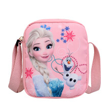 (Pink) Frozen Themed Princess Crossbody Bag For Girls Adorable Kids Elsa Shoulder Bag