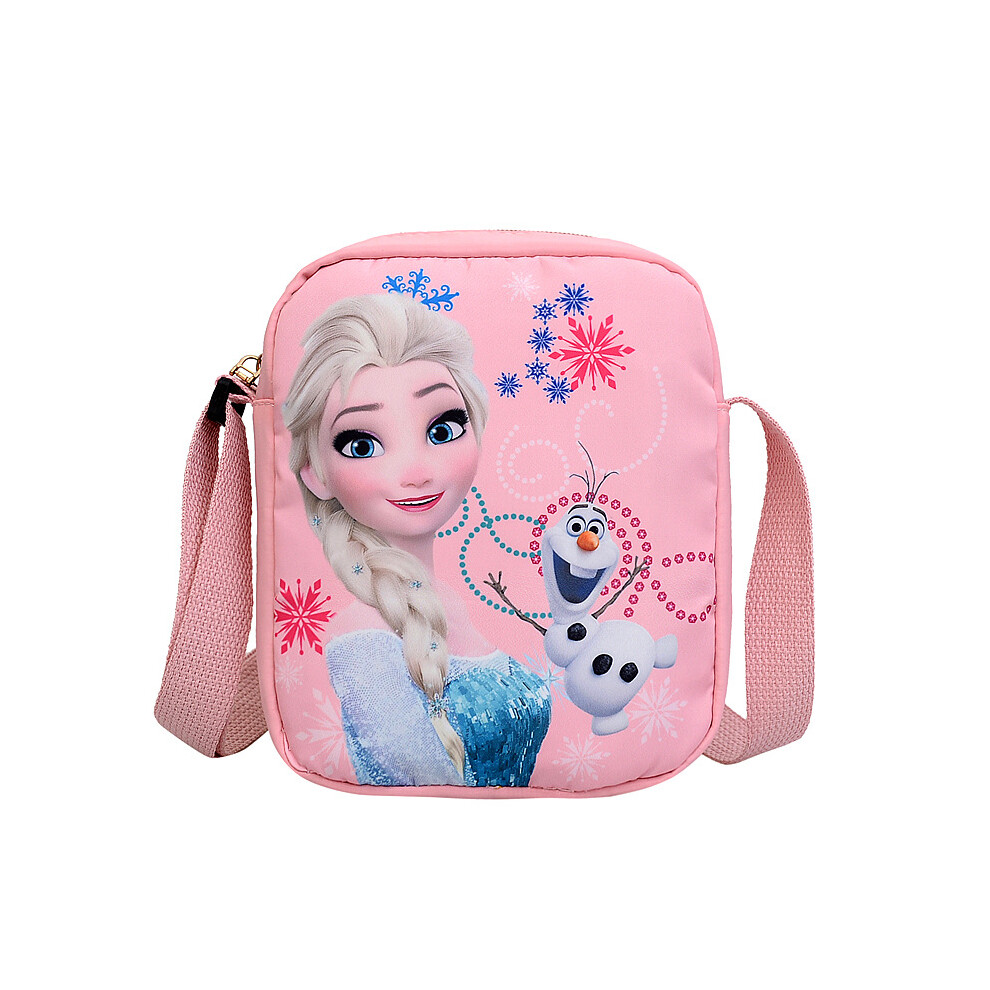 Veishet (Pink) Frozen Themed Princess Crossbody Bag For Girls Adorable Kids Elsa Shoulder Bag Pink