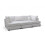 Carnaby Silver  Fabric U Shape High Back Corner Sofa + Footstool 2