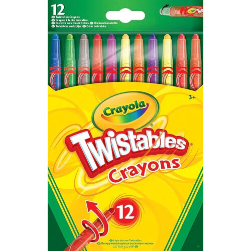Crayola CRAYOLA Twistables Colouring Crayons, Multicolor, 12 Count (Pack of 1)