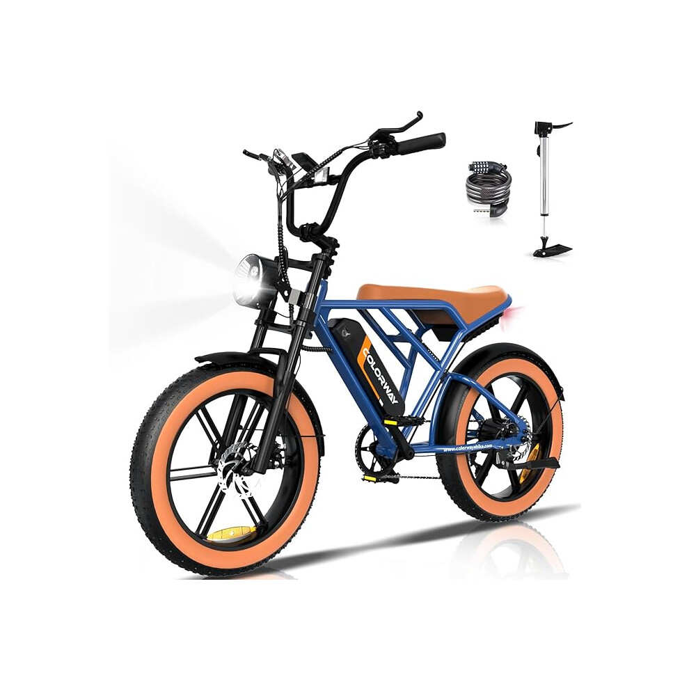 COLORWAY BK29 E-Bikes 20'' Off-Road 4.0 Fat Tire,250W Motor 7-Speed