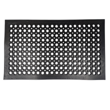 (60cm x 40cm ) Rubber Door Mat- Non-Trip Ramp Edge -Heavy Duty Surface -Wheelchair & Pushchair Friendly -Indoor & Outdoor