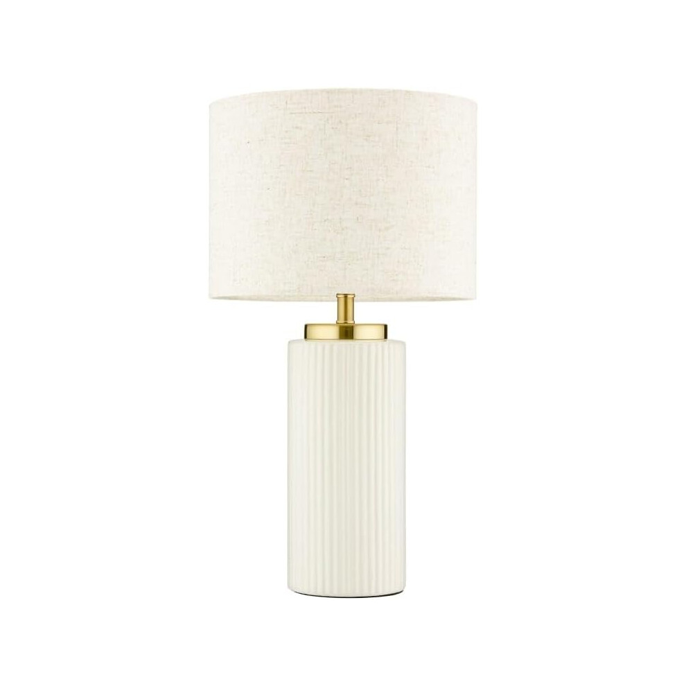 RA-HOMESTORE® Clara Ribbed Lamp with Large circular shade