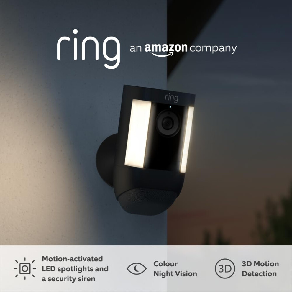 Ring Spotlight Cam Pro Battery by Amazon - Black