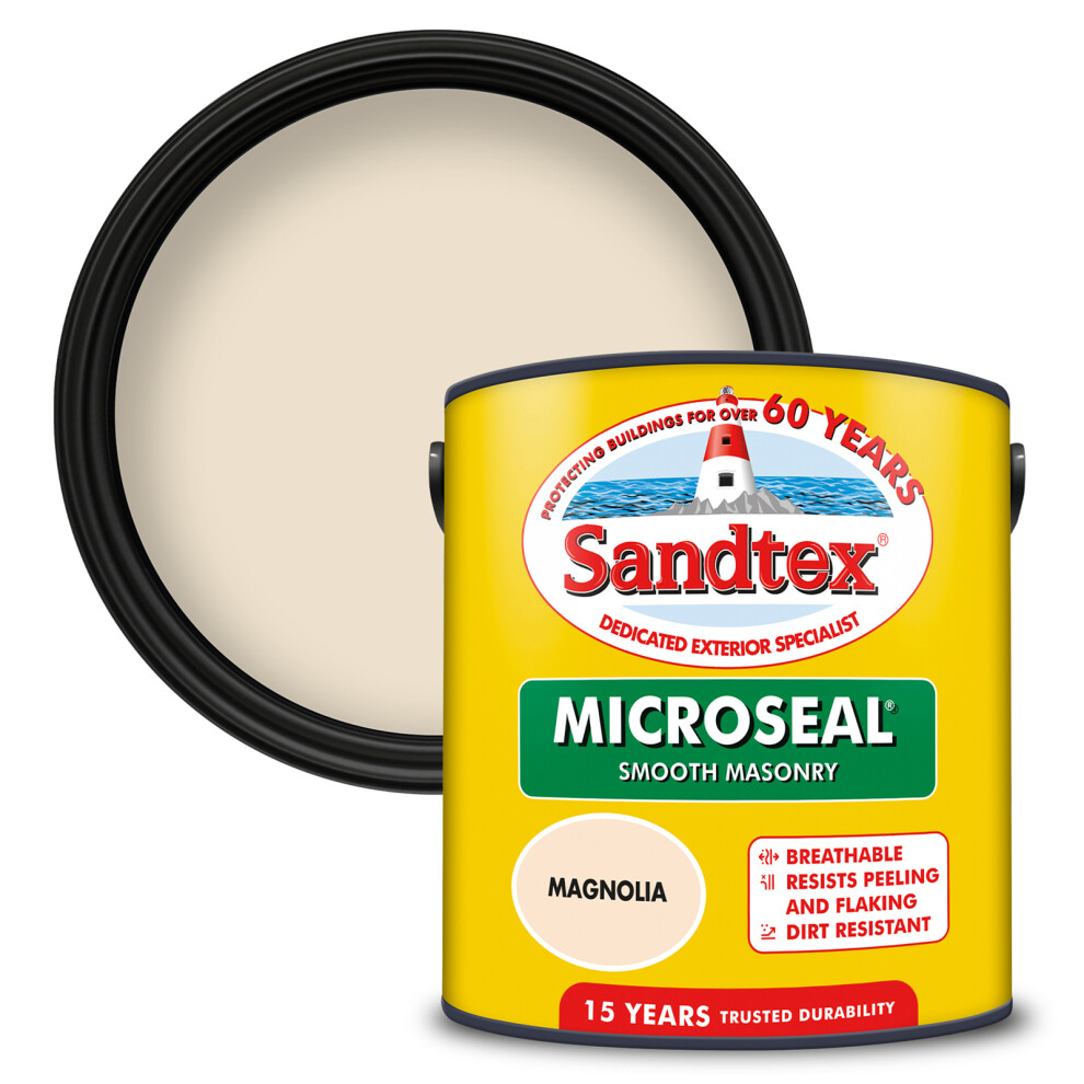 Sandtex Microseal Smooth Masonry 2.5L Magnolia