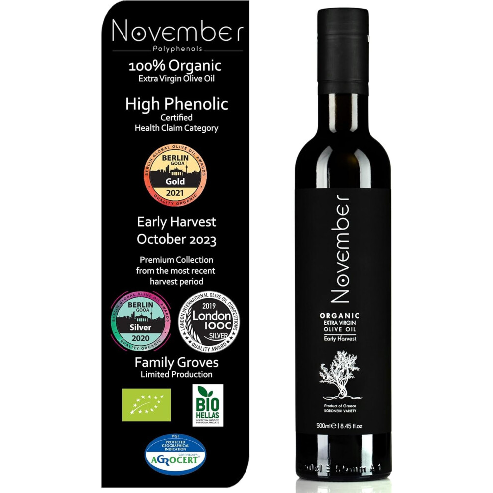 November Polyphenols organic olive oil Early harvest Fresh harvest Bio