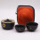 Black Money Cat Teapot Set - Two Cups - Travel Pack 4