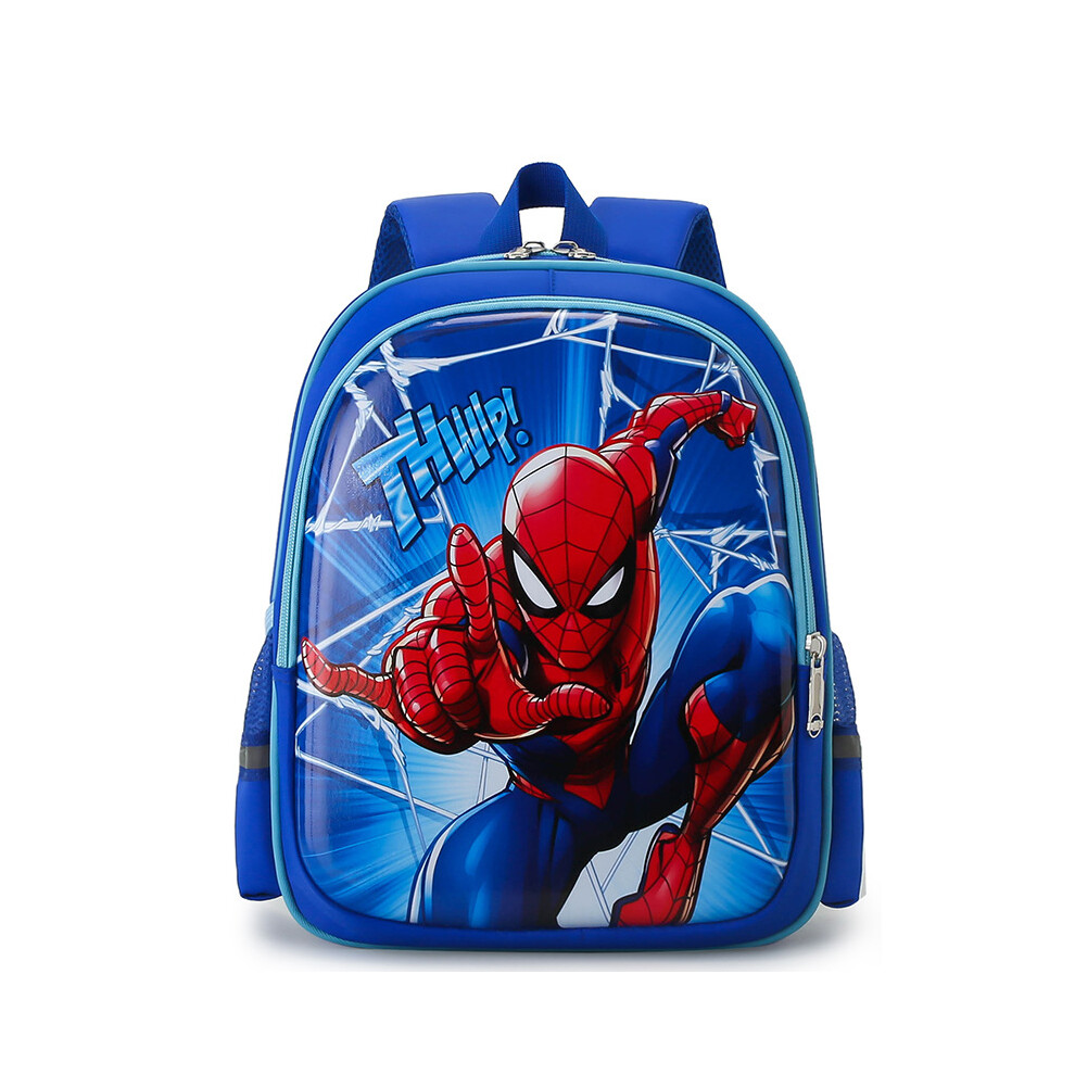 (Blue Spiderman) Lightweight Nylon Childrens Backpack With Fun Cartoon Designs