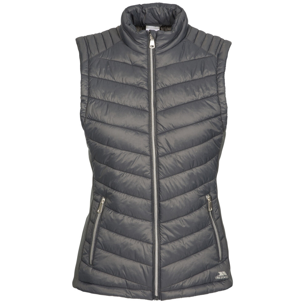 Women's Trespass Womens/Ladies Elanora Padded Gilet - Black/Grey - Size: 18/20