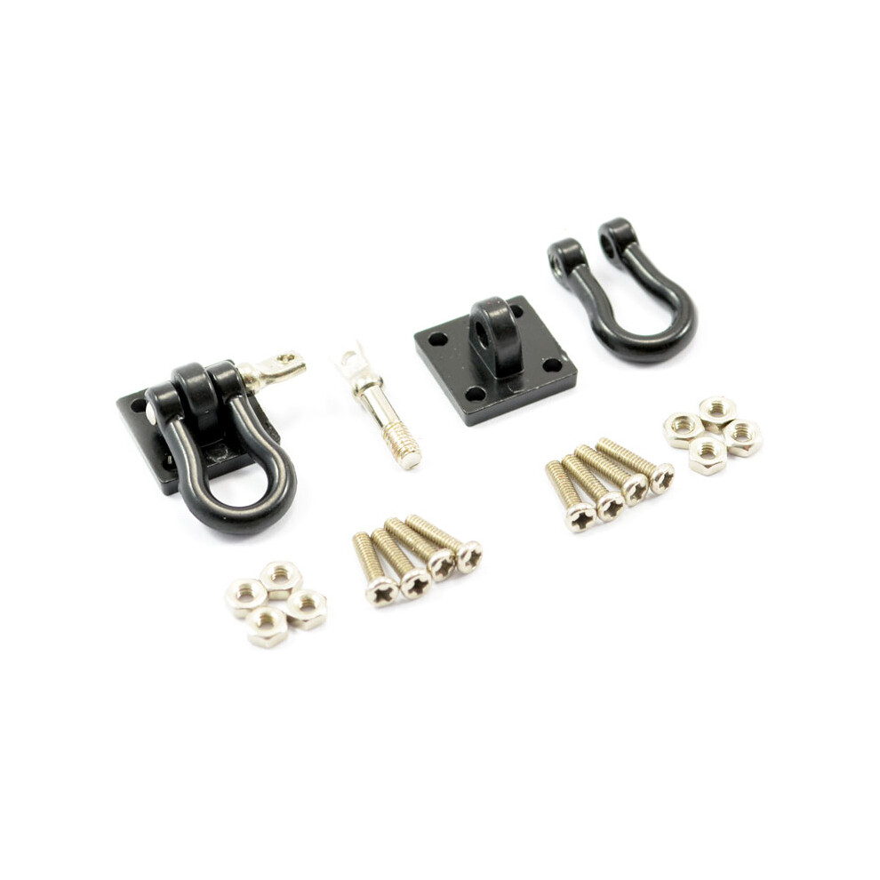 Fastrax Metal Bumper Shackles & Mounting Bracket X2 (M2X6mm) Black FAST2320BK-image-OPC-PF2KKQP-NEW